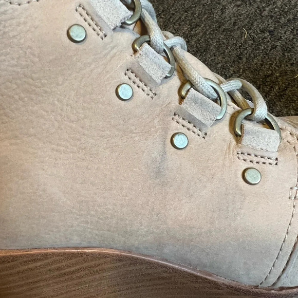 Sorel Women's Leather After Hours Lace Shearling Boots Size 9 Cream - Picture 7 of 9